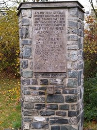 Albert Hähnel - Gedenktafel am Hutholz