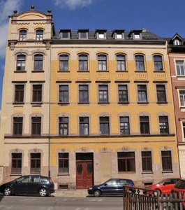 Beispiele Chemnitzer Kriegsspuren Annaberger Str. 453, Fabriciusstr. 2,  Jakobstr. 56, Lutherstr. 64