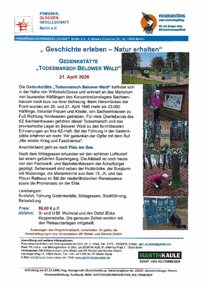 Auf den Spuren des Todesmarsches - Belower Wald