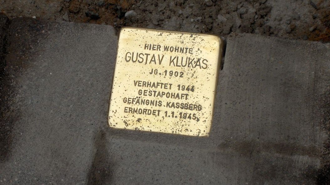 Ein Stolperstein für Gustav Klukas
