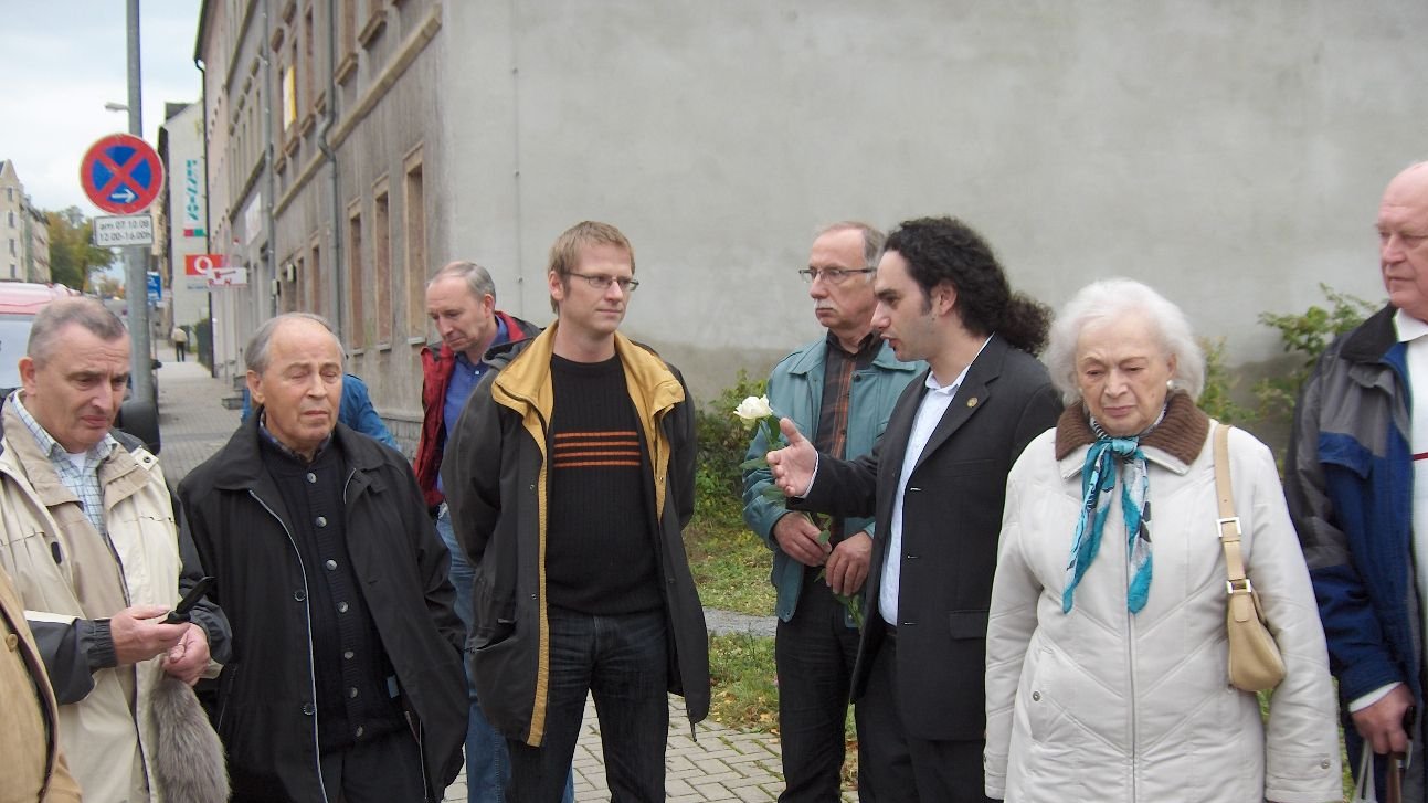 Stolpersteinverlegung 2008 für Gustav Klukas