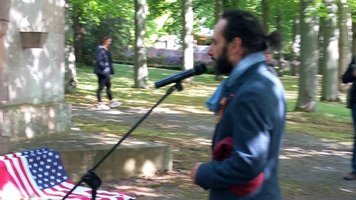 8. Mai 2015 - Ehrung der gefallenen Sowjetsoldaten auf dem Friedhof Richterweg-Rede von Enrico Hillbert