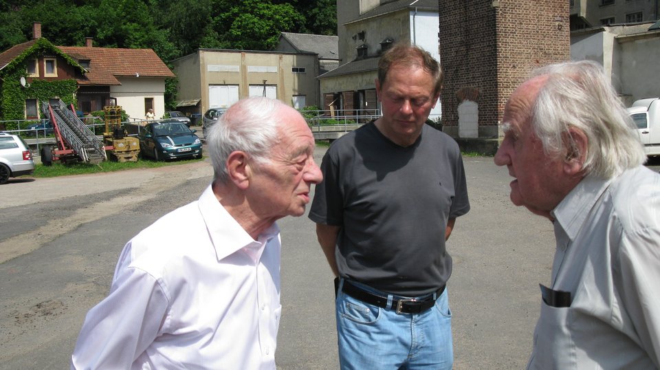 Justin Sonder und Erich Knorr im "Dialog" in Sachsenburg