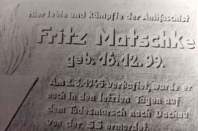 Gedenktafel Fritz Matschke Gedenktafel Fritz Matschke